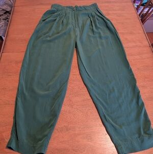 Stafani Sage Green Silk Pants